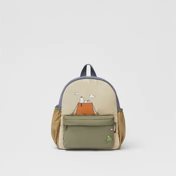 스누는 어린이 배낭을 유치원 학교 가방을 귀여운 소년 만화 가방 핸드백