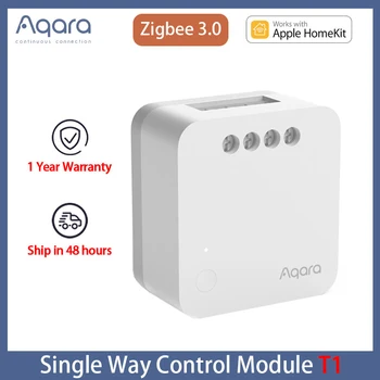 Aqara 하나의 방법으로 제어 모듈 T1Zigbee3.0 무선 릴레이 컨트롤러 1 채널/No 중립 원격 작동으로 애플 글랜