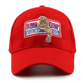 조정가능한 Bubba Gump 야구 모자는 새우 모자 숲 Gump 의상 모자 모자 자수 할 수상