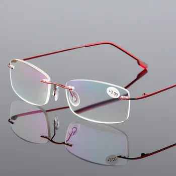 Ultralight TR90 메모리 티타늄 티타늄 독서 용 안경 남자&여자 노안경+1.0 +1.5 +2.0 를+3.5+4.0