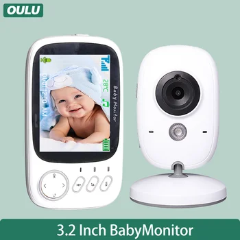 오울루 3.2 무선 인치 컬러 비디오 베이비 모니터 고해상도 아기 유모 Security 사진기 야간 시계 온도 모니터링