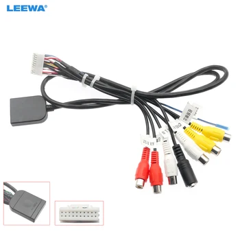 LEEWA20-pin 확장된 인터페이스 케이블 RCA AUX-IN/오디오/비디오 MIC 저장소 및 SIM 슬롯 안드로이드에 대한 머리 단위의 스테레오