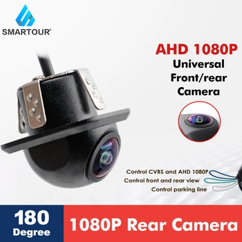 SMARTOUR 차량 후방 뷰 카메라 1080P 야간 시계 반대 자동차 주차장 모니터링 CCD 방수 170 정도의 HD 동영상 물고기 눈 렌즈