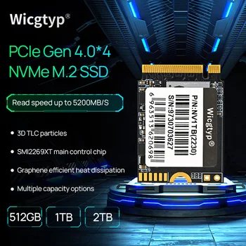 Wicgtyp SSD2230 2TB1TB512GB M.2PCIE PCIe Gen4.0x4SSD 표면 노트북 프로 증기 갑판 데스크탑 MiniPC Rog 동맹