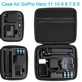 휴대용 케이스 GoPro Hero11 10 9 8 7 4 5 카메라,단단한 포탄 EVA 부대를 위한 프로 이동 카메라 및 액세서리