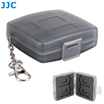 JJC SD 마이크로 Sd 카드의 경우 금속 Carabiner 방수 메모리 카드 상자 홀더를 위한 4SD SDXC SDHC+4MSD Micro SD TF 카드