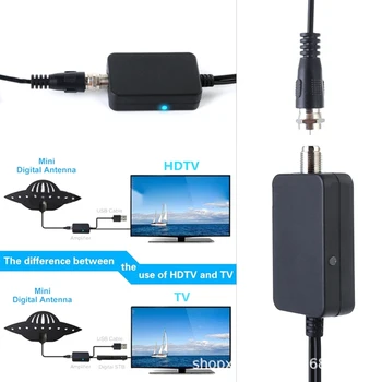 실내 TV 안테나 증폭기 VHF(172-240mhz 일)\UHF(470-860Mhz)작동 주파수 F 남성 커넥터 USB 전원 공급 장치 H8WD