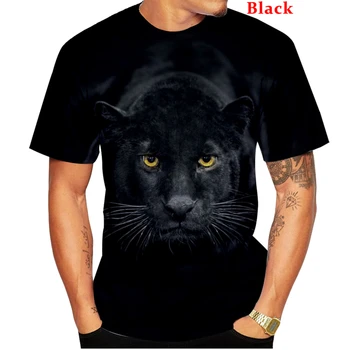 남성과 여성의 Panther T-셔츠,넥 캐주얼 반팔 셔츠,2023 큰 남성복