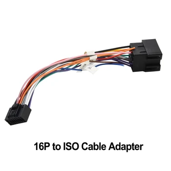 16 핀 ISO 케이블 어댑터 16P 남자 플러그 커넥터 배선 하네스에 대한 자동차 라디오 액세서리