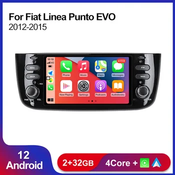 안드로이드 12 자동차 라디오 Automotivo 피아트 Punto Linea EVO2012-2015 년을 위한 무선면 자동 와이파이 BT 자동차 멀티미디어 플레이어