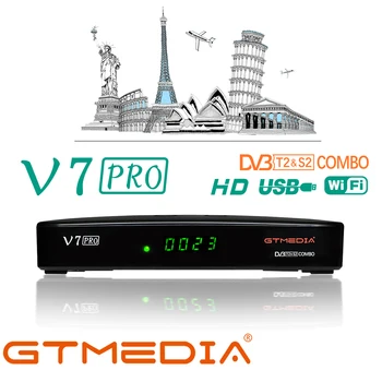 GTMedia V7 프로 인공 위성 수신 장치 DVB-S/S2/S2X+T/T2 디코더 1080P Full HD USB 무선 랜 Powervu Biss 키 수용체 지원 캘리포니 카드