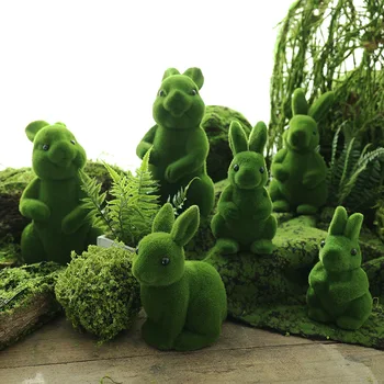 인공적인 식물을 이끼 작은 동물의 숲 가족끼 웨딩 파티 쇼핑 몰 창 디스플레이 뜰을 만드는 장식