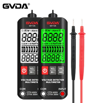 GVDA 디지털 멀티미터 Non-게 연락 전압 검사자는 이중 범위 Live 선 검출기 옴 Hz NCV 미터 스마트 멀티미터 전압계