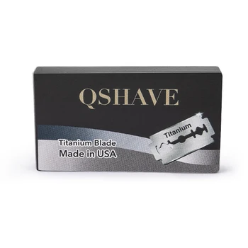 Qshave IT 안전 면도날 면도칼 티타늄 잎 시장에서 고전적인 안전 면도날 미국에서 만든,100 블레이드