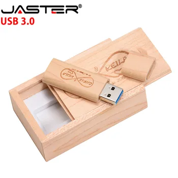 JASTER 창조적인 나무로 되는 USB3.0 엄지 드라이브는 4GB/8GB/16GB/32GB/64GB 외부 저장(무료로 사용자 정의 로고)레이저 조각