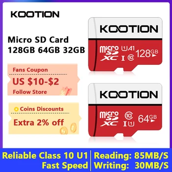 KOOTION T1 메모리 카드 128GB64GB32GB16GB 높은 속도 마이크로 SD 카드를 스토리지 확장을 위해 안드로이드 스마트폰 태블릿 스위치