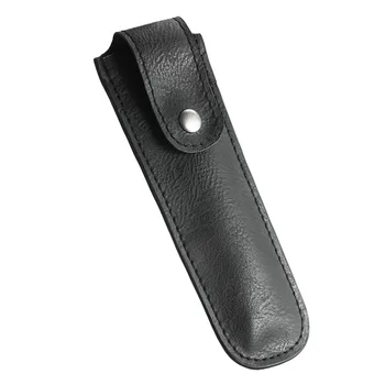 PU 가죽 블랙 면도칼 면도 칼 주머니 홀더를 덮 시스 오랜 경우 홀더를 위한 긴 손잡이 안전 면도기