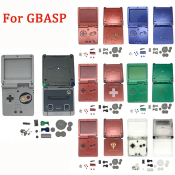새로운 GBASP 주거를 위한 포탄 GBA SP 한 포탄 케이스에 대한 Gameboy 사전 SP 케이스 커버 단추를 가진,전도성 고무 패드와 스티커