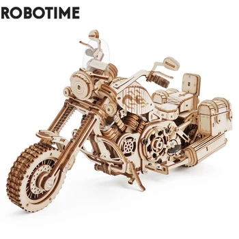 Robotime 로커 420PC 함 오토바이 DIY 나무로 되는 모델을 구축 블록 어셈블리 키트는 장난감 선물을 위한 성인 어린이 퍼즐 LK504