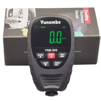 Yunombo YNB-555/YNB-555R Fe/nFe/Fe+Zn 자동차 페인트 간격 검사자 코팅 두께 측정기 필름 두께 측정기 아연 기능