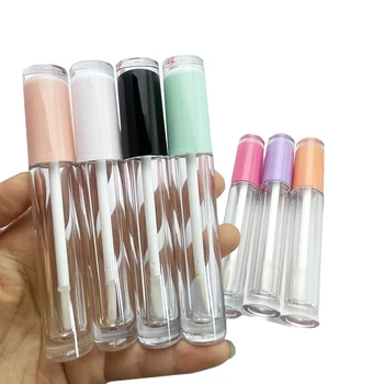 도매 10/50/100 개 5ML 빈 립글로 튜브는 방수 투명한 DIY 립밤 Botle 립스틱 화장품 포장 콘테이너