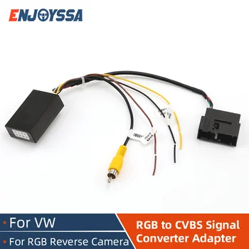 RGB 을 CVBS 커넥터 원래의 자동차 RGB 후방 카메라 케이블 커넥터 출력 비디오 애프터마켓 자동차 라디오 VW Passat B7B6CC