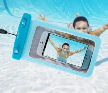 1 개의 수영방 보편적인 휴대 전화 방수 부대 전화 주머니를 수중 건조한 경우 표류 수영장 부속품