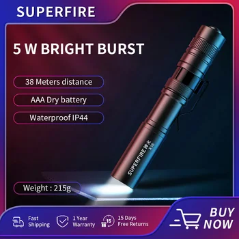 SUPERFIRE X18/L28edc 손전등 캠핑 미니 손전등 5W 매우 강력한 펜 가벼운 휴대용 충전식 led 토치