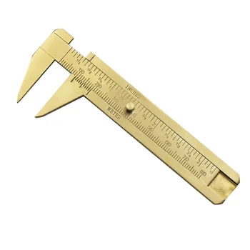 버니어 캘리퍼스 구리 합금 소형 금관 악기 슬라이딩 Pocket 캘리퍼스는 금속 두 배 규모의 측정에 대한 보석&보석 구경