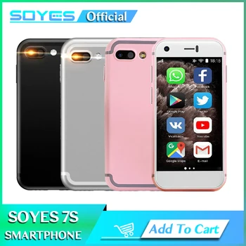 SOYES7S Mini 스마트폰 듀얼 카메라 1GB RAM8GB ROM6.0 안드로이드 듀얼 Sim 의 잠금을 해제 작은 작은 휴대 전화