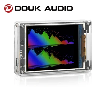 Douk 오디오 마이크 라인 소음 수준 가정 장식 디지털 시계 미터 음악 스펙트럼 비주얼 오디오 디스플레이 선물 분석