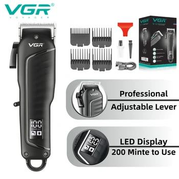 VGR 머리 깍는 남자 직업적인 머리는 전기 트리머 머리 절단 기계 조절 가능한 재충전용 어선에 대한 발 V-683