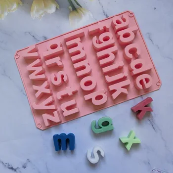 알파벳 장식적인 콘크리트 금형 실리콘 석고 형 3D 자본어 문자를 시멘트 몰드의 생일 파티 케이크 장식