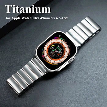 티타늄 팔찌를 위한 애플 시계 매우 2 49mm9 8 45mm44 42 남성 스트랩 비즈니스에 대한 IWatch 시리즈 8 7 6 5 4SE41 38 40mm