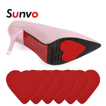 Sunvo 신발 밑창 스티커를 위한 반대로 미끄러짐 샌들 높은 신발 뒤꿈치 프런트 매트 발 패드 보호자 그립 액세서리를 연인 선물을 삽입