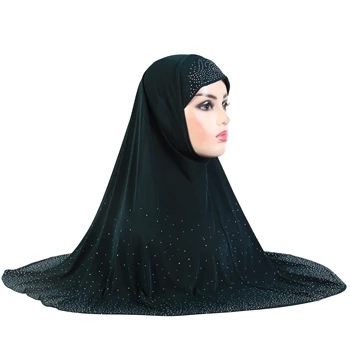 H112 패션 이슬람 잡아 당기는 히잡는 돌에는 이슬람 headwrap 높은 품질의 스카프 라마단 기도하는 의류