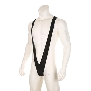 영리-MENMODE 남자의 섹시 스트랩 남성 속옷 끈 Mankini 레 끈체 의상 Bodysuit 단계를 수행 속박 란제리