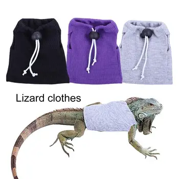 도마뱀의 옷을 통기성 슬리브리스 버클 조정 파충류 수염된 용 T-셔츠 최고 작은 동물들을 위한 옷 도마뱀