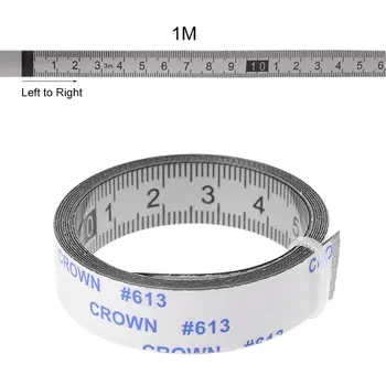 스테인리스 스틸 마 추적 테이프를 측정하는 자기 접착성 미터 규모의 통치자 1M~3M T-트랙 라우터 테이블 톱 목공 도구