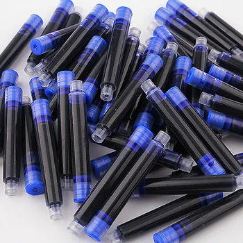 10 개 3.4/2.6mm 순수한 푸른 잉크 파란색 까만 빨간 Sac 잉크 공급 학생을 위한 긍정적인 자세를 연예 펜