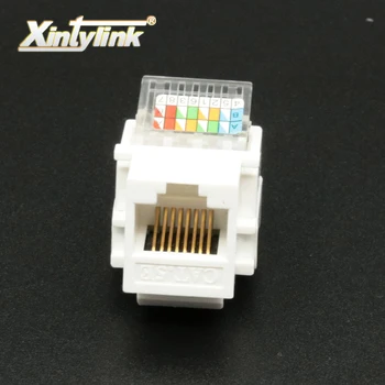 xintylink rj45 소켓 잭 부품 cat5cat5e cat6 모듈 toolless 패치 패널 벽 플레이트 표준의 키스톤 포트 모듈 10