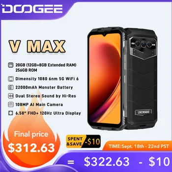 DOOGEE V 최대 5G 견고한 휴대 전화 6.58
