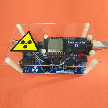 DIY 조립되는 가이거 계수기 카운터의 키트는 가이거 계수기 모듈러 관 GM 튜브 핵 방사선 탐지기 소리와 함께 라이트 알람