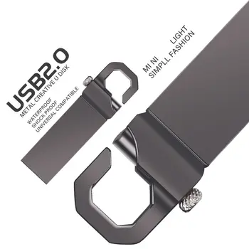 USB2.0 플래시 드라이브 64GB 속도 메모리 스틱 키 링 펜 드라이브 금속 Pendrive 창의적인 사업 선물을 저장 장치
