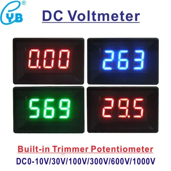 YB21DC 전압계 DC0~10V0-30V0-100V0-300V0-600V 소형 전압 측정기 3 와이어 0.36