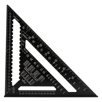 12 인치 메트릭 알루미늄 합금 삼각형은 각자 각도기공 측정 도구 30cm 빠른 읽는 광장 레이아웃을 계기