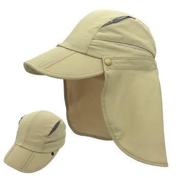 Connectyle 소년이 여름 UPF50+태양 보호 모자를 조정가능한 빠른 건조한 분리가능한 낚시 모자와 넥 플랩