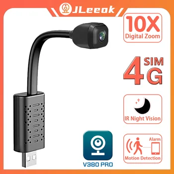 JLeeok4MP120 넓은 각도 Mini4G10 배 줌 카메라 모션 감지 Security CCTV 와이파이 카메라 V380PRO