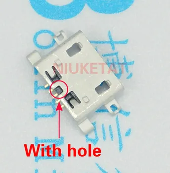 50 개 Micro5pin USB 커넥터 0.8mm B 유형 구멍을 가진 여성 이동 전화를 위한 마이크로 USB 잭 5 커넥터 핀 소켓 충전