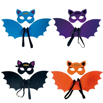 6-15 년 어린이 박쥐의 날개 아이들을위한 고딕 양식의 박쥐 의상이 날개를 위한 유아 소년의 할로윈 파티 호의 날개는 보라색